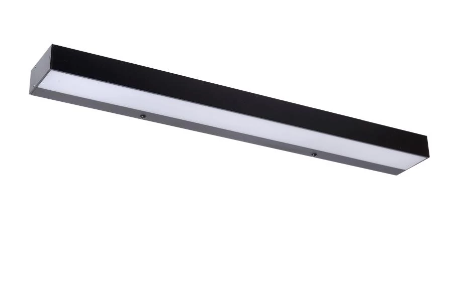 Lucide ALEXA - Wandlamp Badkamer - LED - 1x8W 3000K - IP44 - Zwart - uit